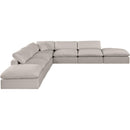  Manufacturer Color_Beige -- Meridian Comfy Fabric 7 pc Sectional IMAGE 4
