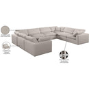  Manufacturer Color_Beige -- Meridian Comfy Fabric 8 pc Sectional IMAGE 11