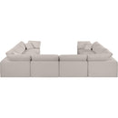  Manufacturer Color_Beige -- Meridian Comfy Fabric 8 pc Sectional IMAGE 3