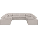 Manufacturer Color_Beige -- Meridian Comfy Fabric 8 pc Sectional IMAGE 4