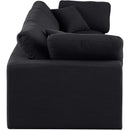  Manufacturer Color_Black -- Comfy 119" Black Linen Textured Fabric Upholstered 3 pc Modular Sofa IMAGE 5
