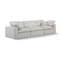  Manufacturer Color_Cream -- Comfy 119" Cream Linen Textured Fabric Upholstered 3 pc Modular Sofa IMAGE 1