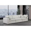  Manufacturer Color_Cream -- Comfy 119" Cream Linen Textured Fabric Upholstered 3 pc Modular Sofa IMAGE 2