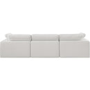  Manufacturer Color_Cream -- Comfy 119" Cream Linen Textured Fabric Upholstered 3 pc Modular Sofa IMAGE 3