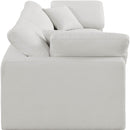  Manufacturer Color_Cream -- Comfy 119" Cream Linen Textured Fabric Upholstered 3 pc Modular Sofa IMAGE 5