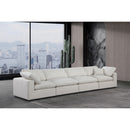  Manufacturer Color_Cream -- Comfy 158" Cream Linen Textured Fabric Upholstered 4 pc Modular Sofa IMAGE 2