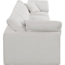  Manufacturer Color_Cream -- Comfy 158" Cream Linen Textured Fabric Upholstered 4 pc Modular Sofa IMAGE 5