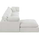  Manufacturer Color_Cream -- Comfy 158" Cream Linen Textured Fabric Upholstered 5 pc Modular Sectional IMAGE 10