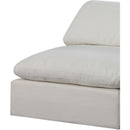  Manufacturer Color_Cream -- Comfy 197" Cream Linen Textured Fabric Upholstered 7 pc Modular Sectional IMAGE 7