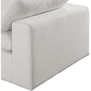  Manufacturer Color_Cream -- Comfy 158" Cream Linen Textured Fabric Upholstered 8 pc Modular Sectional IMAGE 7