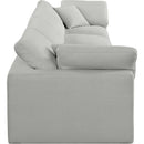  Manufacturer Color_Grey -- Comfy 158" Grey Linen Textured Fabric Upholstered 4 pc Modular Sofa IMAGE 5