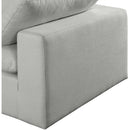  Manufacturer Color_Grey -- Comfy 158" Grey Linen Textured Fabric Upholstered 6 pc Modular Sectional IMAGE 7