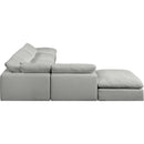  Manufacturer Color_Grey -- Comfy 157" Grey Linen Textured Fabric Upholstered 6 pc Modular Sectional IMAGE 5