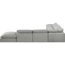  Manufacturer Color_Grey -- Comfy 157" Grey Linen Textured Fabric Upholstered 7 pc Modular Sectional IMAGE 3