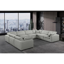  Manufacturer Color_Grey -- Comfy 158" Grey Linen Textured Fabric Upholstered 8 pc Modular Sectional IMAGE 2