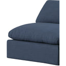  Manufacturer Color_Navy -- Comfy 158" Navy Linen Textured Fabric Upholstered 6 pc Modular Sectional IMAGE 7