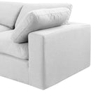  Manufacturer Color_White -- Comfy 158" White Linen Textured Fabric Upholstered 5 pc Modular Sectional IMAGE 12
