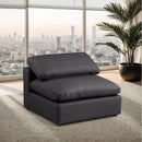  Manufacturer Color_Black -- Meridian Comfy Stationary Leather Look Chair IMAGE 2
