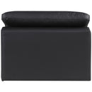 Meridian Comfy Black Vegan Leather Modular Armless Chair IMAGE 3