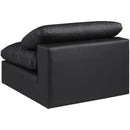  Manufacturer Color_Black -- Meridian Comfy Stationary Leather Look Chair IMAGE 5