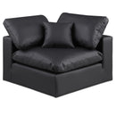  Manufacturer Color_Black -- Meridian Comfy Stationary Leather Look Chair IMAGE 1