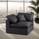  Manufacturer Color_Black -- Meridian Comfy Stationary Leather Look Chair IMAGE 2