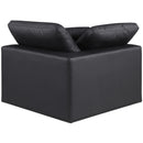  Manufacturer Color_Black -- Meridian Comfy Stationary Leather Look Chair IMAGE 3