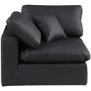  Manufacturer Color_Black -- Meridian Comfy Stationary Leather Look Chair IMAGE 4