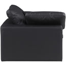 Meridian Comfy Black Vegan Leather Modular Corner Chair IMAGE 6