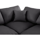 Meridian Comfy Black Vegan Leather Modular Corner Chair IMAGE 9