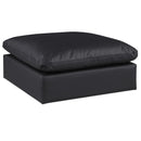  Manufacturer Color_Black -- Meridian Comfy Leather Look Ottoman IMAGE 1