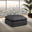  Manufacturer Color_Black -- Meridian Comfy Leather Look Ottoman IMAGE 2