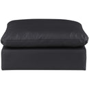  Manufacturer Color_Black -- Meridian Comfy Leather Look Ottoman IMAGE 3