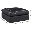  Manufacturer Color_Black -- Meridian Comfy Leather Look Ottoman IMAGE 5