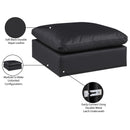  Manufacturer Color_Black -- Meridian Comfy Leather Look Ottoman IMAGE 6