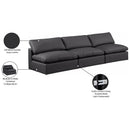  Manufacturer Color_Black -- Meridian Comfy Leather Look 3 pc Sectional IMAGE 10