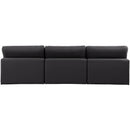  Manufacturer Color_Black -- Meridian Comfy Leather Look 3 pc Sectional IMAGE 3