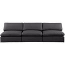  Manufacturer Color_Black -- Meridian Comfy Leather Look 3 pc Sectional IMAGE 4