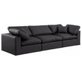  Manufacturer Color_Black -- Meridian Comfy Leather Look 3 pc Sectional IMAGE 1