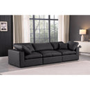  Manufacturer Color_Black -- Meridian Comfy Leather Look 3 pc Sectional IMAGE 2