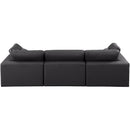  Manufacturer Color_Black -- Meridian Comfy Leather Look 3 pc Sectional IMAGE 3