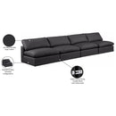  Manufacturer Color_Black -- Meridian Comfy Leather Look 4 pc Sectional IMAGE 10