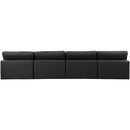  Manufacturer Color_Black -- Meridian Comfy Leather Look 4 pc Sectional IMAGE 3
