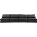  Manufacturer Color_Black -- Meridian Comfy Leather Look 4 pc Sectional IMAGE 4