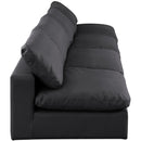 Meridian Comfy Black Vegan Leather Modular Sofa IMAGE 5