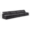  Manufacturer Color_Black -- Meridian Comfy Leather Look 4 pc Sectional IMAGE 9