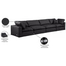  Manufacturer Color_Black -- Meridian Comfy Leather Look 4 pc Sectional IMAGE 10