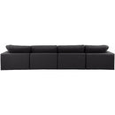  Manufacturer Color_Black -- Meridian Comfy Leather Look 4 pc Sectional IMAGE 3