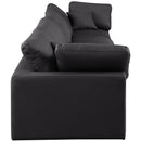  Manufacturer Color_Black -- Meridian Comfy Leather Look 4 pc Sectional IMAGE 5