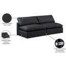  Manufacturer Color_Black -- Meridian Comfy Leather Look 2 pc Sectional IMAGE 10